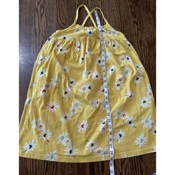 Hanna Andersson Yellow Floral Strappy Dress Girls Size 140 (10) Pockets Sundress - Picture 11 of 11